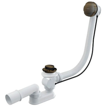 сифон д/ванны полуавтомат комплект, металл, бронза-antic A55ANTIC-VE-01 Alcadrain