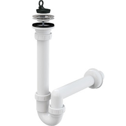 сифон д/мойки 1.1/2"х50 трубный, с нержавеющей peшeткой д.70 A800-DN40 Alcadrain