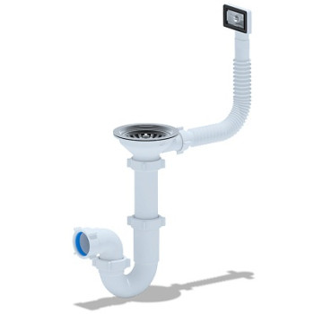 сифон д/мойки АНИ 3.1/2"х40 прямоточный c гибким переливом D0145S