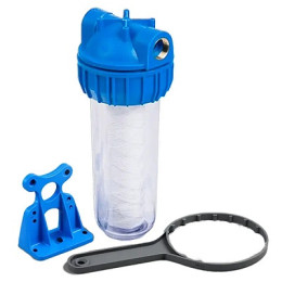 колба 10" UNIPUMP CFC-10K (резьба 1") с картриджем SC-10W (5мкм)