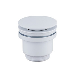 донный клапан click-clack с большой кнопкой, белый LM8500MW LEMARK