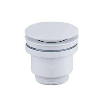 донный клапан click-clack с большой кнопкой, белый LM8500MW LEMARK