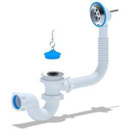 сифон д/ванны BASE универсальный с пробкой 64284