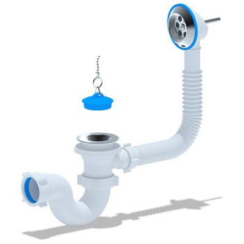 сифон д/ванны BASE универсальный с пробкой 64284