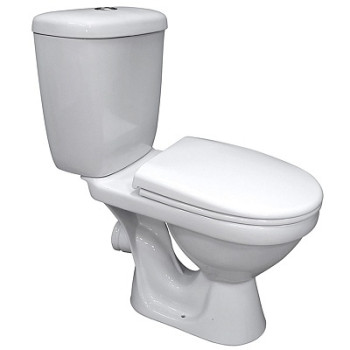 унитаз-компакт Баланс Комфорт горизонт. выпуск, нижн.подв., сиденье полипр., белый (Santeri)