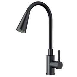 смеситель кухня гибкий излив черный, 2 режима K47BB ESKO