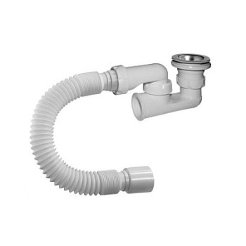 сифон для душ. поддона регулируемый с нерж. решеткой 70мм и гофрой унив. 40-50 TeRma Т10076