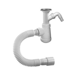 сифон 1.1/2"х40 с отводом для быт.техники и гофрой унив.40-40/50 TeRma Т10078