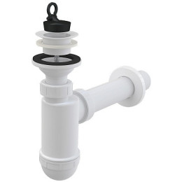 сифон д/умывальника 1.1/4"х40 с пласт. peшeткой д.63 A42 Alcadrain