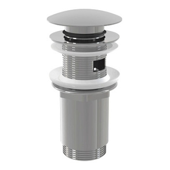 донный клапан click/clack c большой кнопкой, c переливом, хром A392C Alcadrain