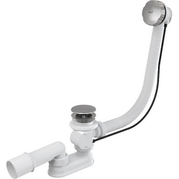 сифон д/ванны полуавтомат мет.комплект A55KM-80 Alcadrain