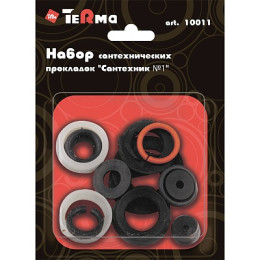 набор сантехнических прокладок для смесителя "Сантехник" №1 TeRma 10011 в блистере