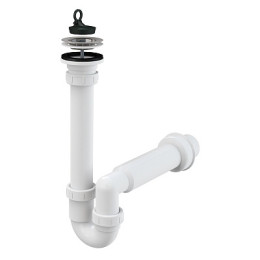 сифон д/мойки 1.1/2"х50 трубный, с нержавеющей peшeткой д.70 A800-DN50 Alcadrain