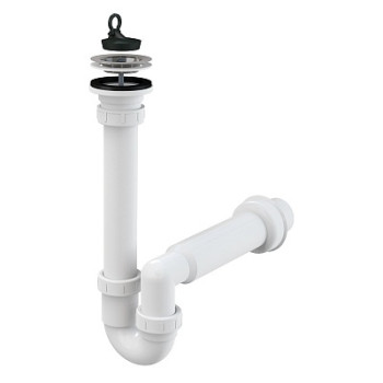 сифон д/мойки 1.1/2"х50 трубный, с нержавеющей peшeткой д.70 A800-DN50 Alcadrain