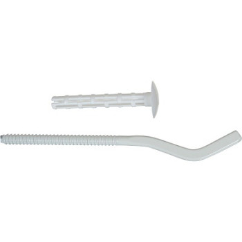 кронштейн для радиатора с дюбелем 7,5*165 белый сплющенный BIMETTA 10009