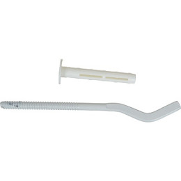 кронштейн для радиатора с дюбелем 9*190 белый сплющенный BIMETTA 10010