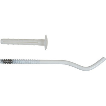 кронштейн для радиатора с дюбелем д.8мм белый К.6.7.18 круглый длина 180мм