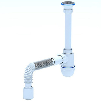 сифон д/умывальника АНИ 1.1/4"х40 с гибкой трубой 40х50 С1010