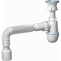 сифон д/мойки АНИ 1.1/2"х40 с гибкой трубой 40х50 С0110
