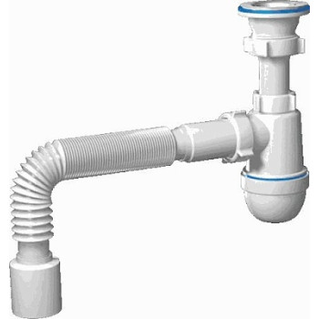 сифон д/мойки АНИ 1.1/2"х40 с гибкой трубой 40х50 С0110