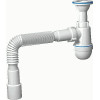 сифон д/мойки АНИ 1.1/2"х40 с гибкой трубой 40х40/50, с литым выпуском C0515