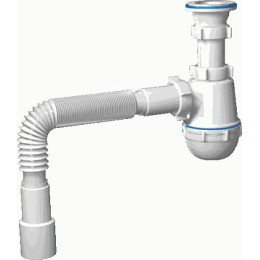 сифон д/мойки АНИ Грот 1.1/2"х40 с гибкой трубой 40х40/50 A0115