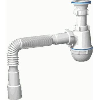 сифон д/мойки АНИ Грот 1.1/2"х40 с гибкой трубой 40х40/50 A0115