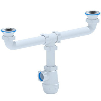 сифон д/мойки АНИ Грот 1.1/2"х40 двойной A3000