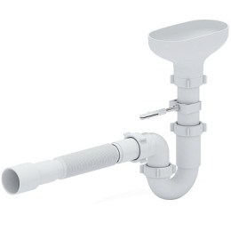 сифон д/мойки АНИ 1.1/2"х40 прямоточный с разрывом струи,с гибкой трубой 40х40/50 DR0115