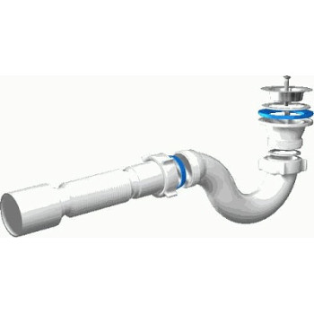 сифон для душевого поддона АНИ 1.1/2"х40мм с гибкой трубой 40/50 E115