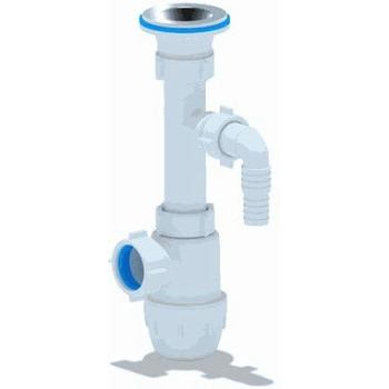 сифон д/умывальника АНИ mini Юнг 1.1/4"х32 с отводом д/стир.машины BM1300