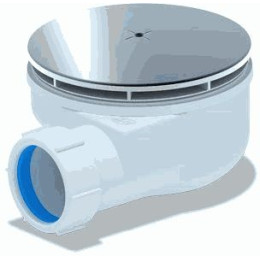 сифон для душевого поддона АНИ 1.1/2" слив 90мм h-53мм хром E350C