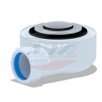 сифон для душевого поддона АНИ 1.1/2" слив 50мм h-55 Click Clack хром Е450CL