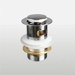 донный клапан с опцией смарт-клик маленькая кнопка с переливом хром TeRma 10100