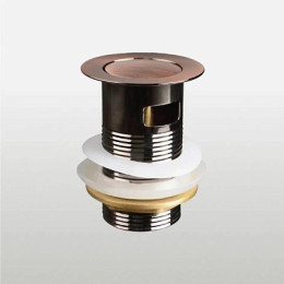 донный клапан с опцией смарт-клик маленькая кнопка с переливом красная бронза TeRma 10102