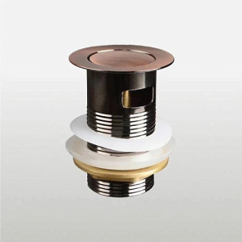 донный клапан с опцией смарт-клик маленькая кнопка с переливом красная бронза TeRma 10102