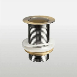 донный клапан с опцией смарт-клик маленькая кнопка античная бронза TeRma 10105