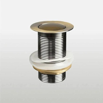 донный клапан с опцией смарт-клик маленькая кнопка античная бронза TeRma 10105