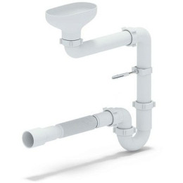 сифон д/мойки АНИ 1.1/2"х40 прямоточ. смещ.с разрывом струи,с гибк.трубой 40х40/50 DR5015