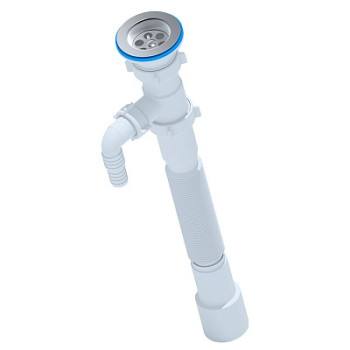 сифон д/мойки гофрированный АНИ 1.1/2"х40/50 c отводом д/стир.машины G108