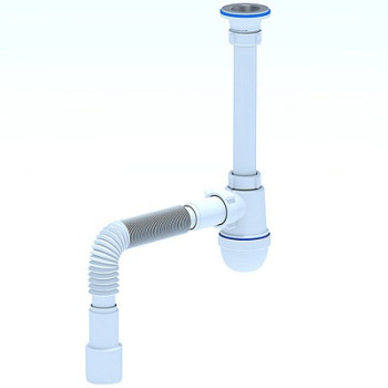 сифон д/умывальника АНИ 1.1/4"х40 с гибкой трубой 40х40/50 С1015