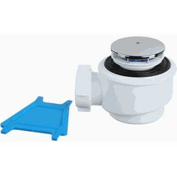 сифон для душевого поддона АНИ 1.1/2" слив 50мм h-77мм хром E410C