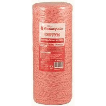 картридж из полипропиленового шнура АКВАБРАЙТ Феррум-10ББ для удаления железа (BigBlue 10" 10 мкр)