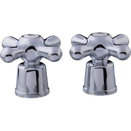 маховик Люкс крест пласт. квадрат 7*7 короткий (пара) MELODIA MKP20219WC