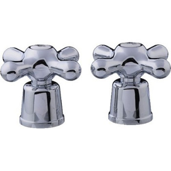 маховик Люкс крест пласт. квадрат 7*7 короткий (пара) MELODIA MKP20219WC