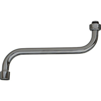 излив для смесителя круглый S-образный с аэратором русский стандарт 20см MELODIA MKP20691P