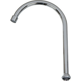 излив для кухонного смесителя R-образный с аэратором 30см MELODIA MKP20663P