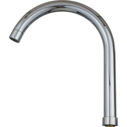 излив для кухонного смесителя R-образный люкс с аэратором 25,5см MELODIA MKP20667P