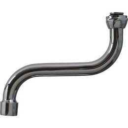 излив для смесителя круглый S-образный с аэратором 15см MELODIA MKP20703P