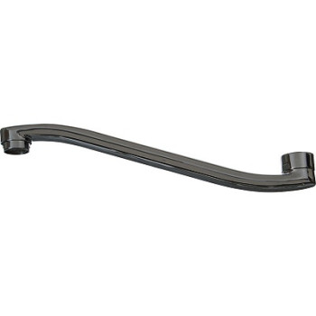 излив для смесителя для ванны плоский S-образный с аэратором 25см MELODIA MKP20713P